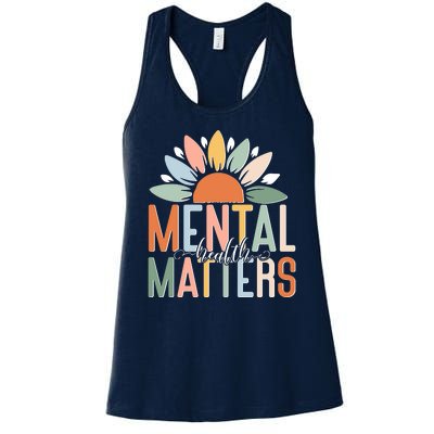 Mental Health Matters Flower Women's Racerback Tank