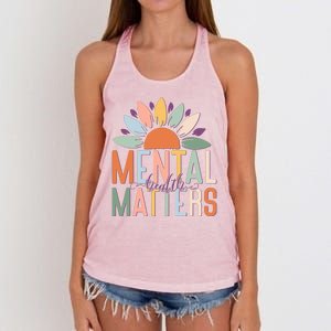 Mental Health Matters Flower Women's Knotted Racerback Tank