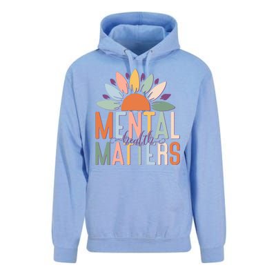 Mental Health Matters Flower Unisex Surf Hoodie