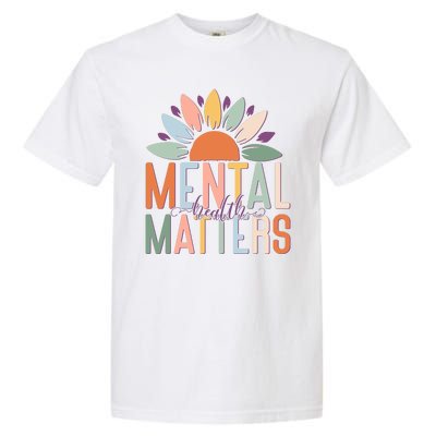 Mental Health Matters Flower Garment-Dyed Heavyweight T-Shirt