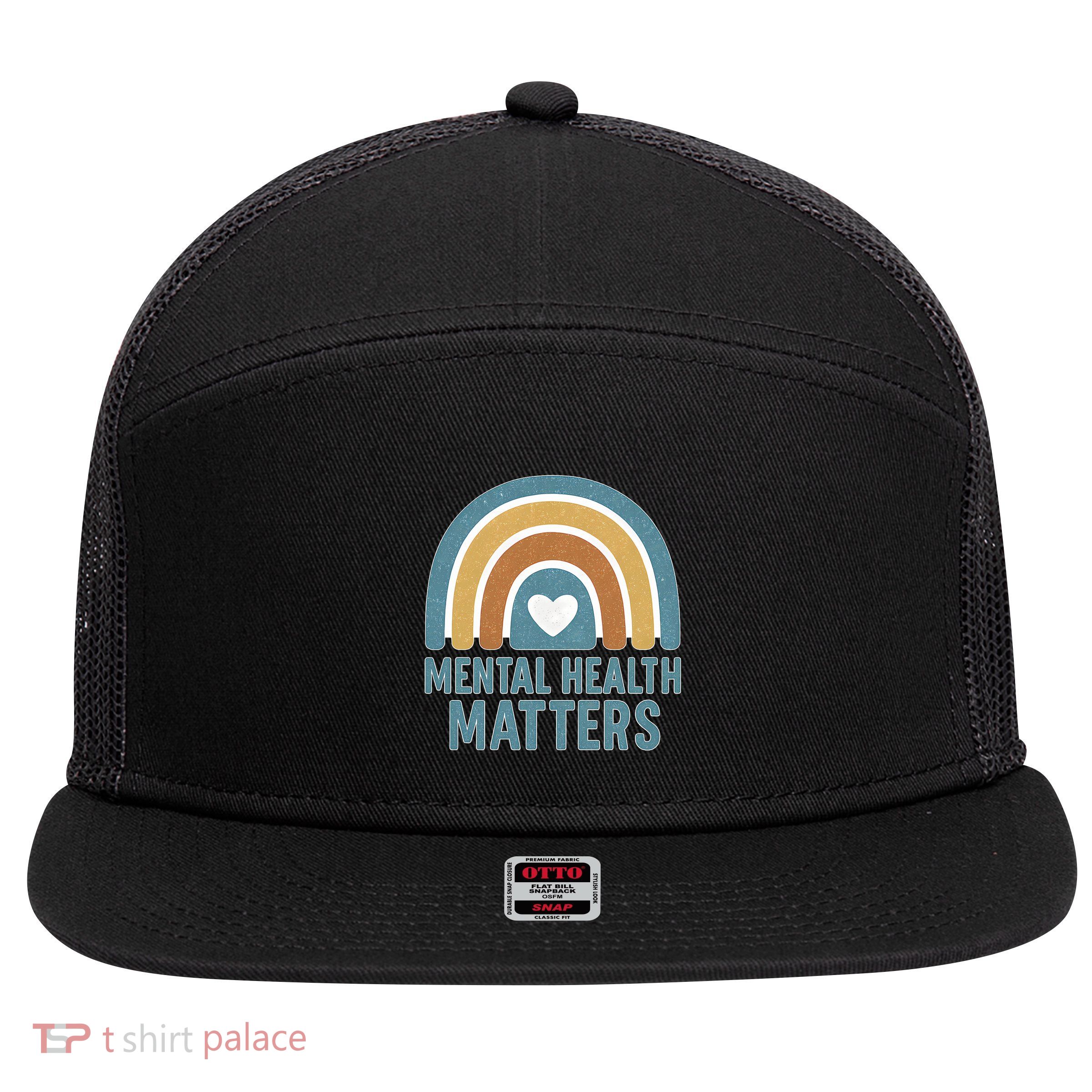 Mental Health Matters 7 Panel Mesh Trucker Snapback Hat
