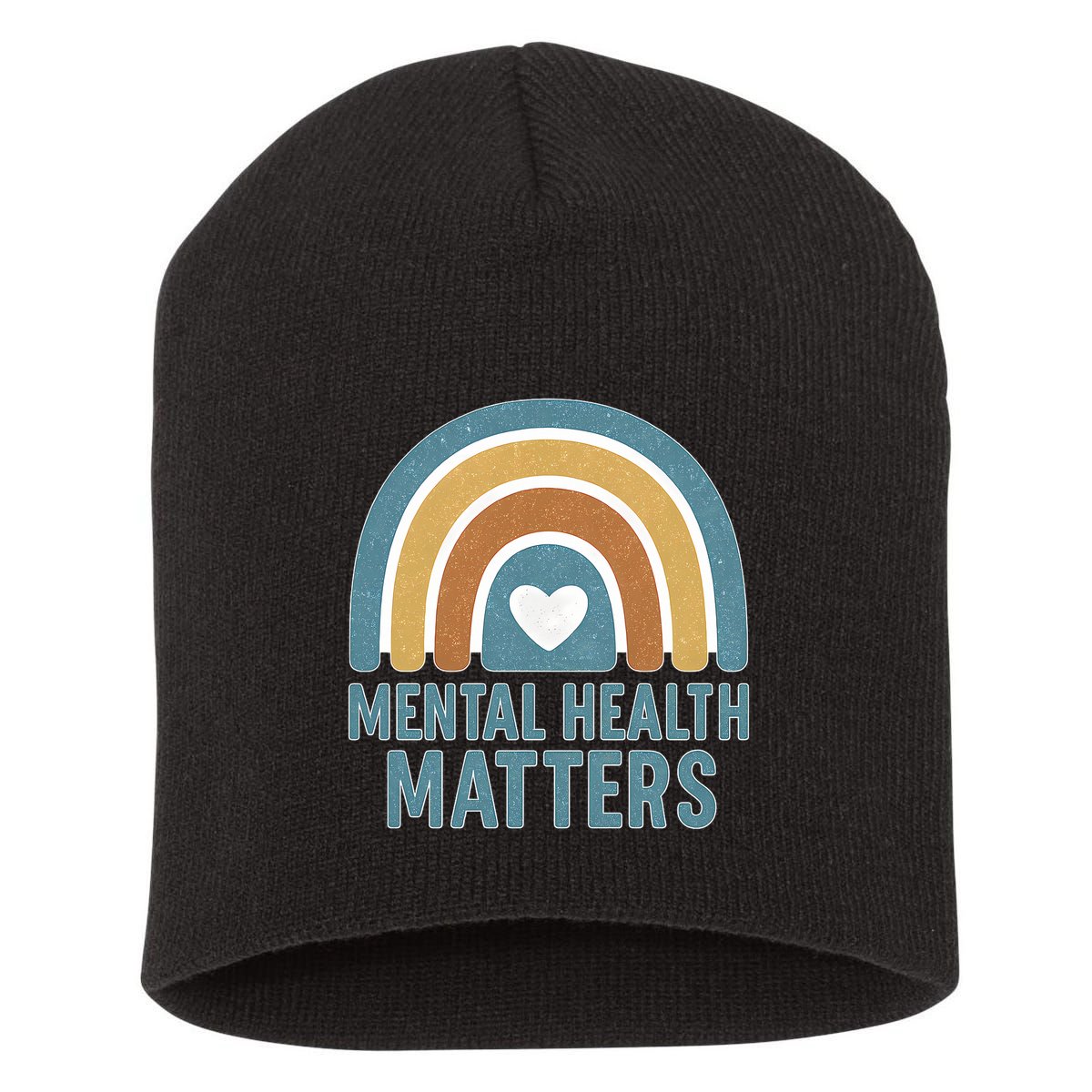 Mental Health Matters Short Acrylic Beanie