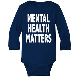 Mental Health Matters Awareness Baby Long Sleeve Bodysuit