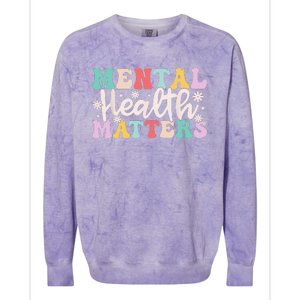 Mental Health Matters End The Stigma Colorblast Crewneck Sweatshirt