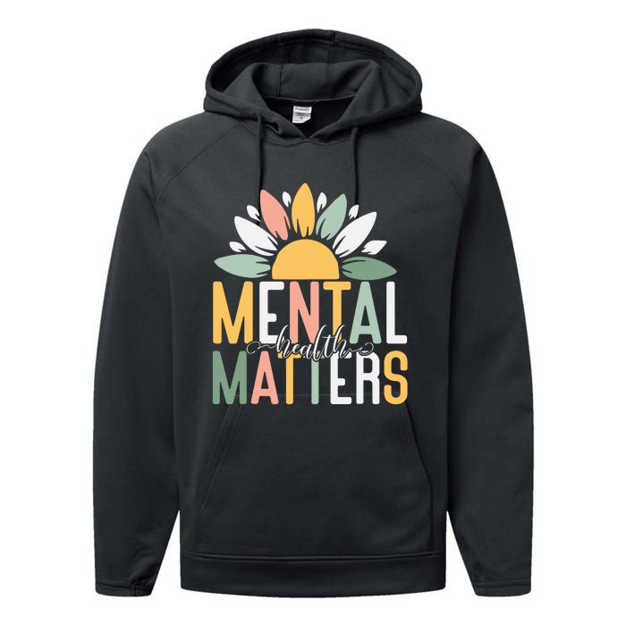 Mental Health Matters End The Stigma Performance Fleece Hoodie