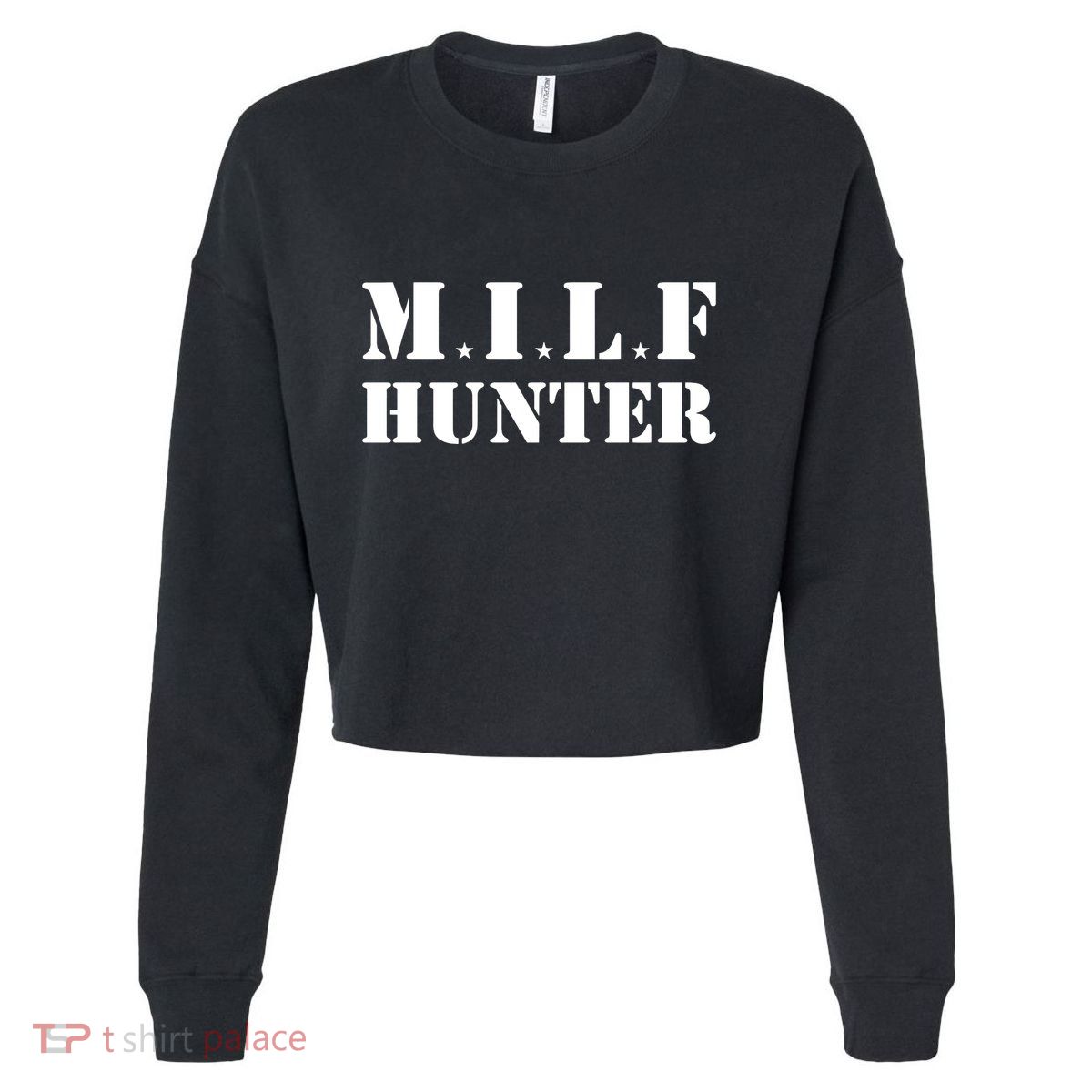 Milf Hunter Cropped Pullover Crew