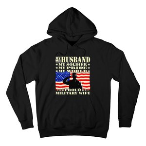 My Husband My Soldier Hero Proud Military Wife Army Spouse Hoodie