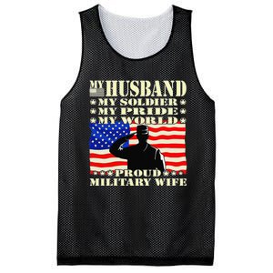 My Husband My Soldier Hero Proud Military Wife Army Spouse Mesh Reversible Basketball Jersey Tank