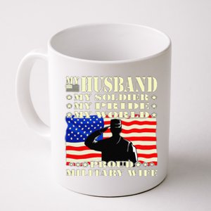 My Husband My Soldier Hero Proud Military Wife Army Spouse Coffee Mug