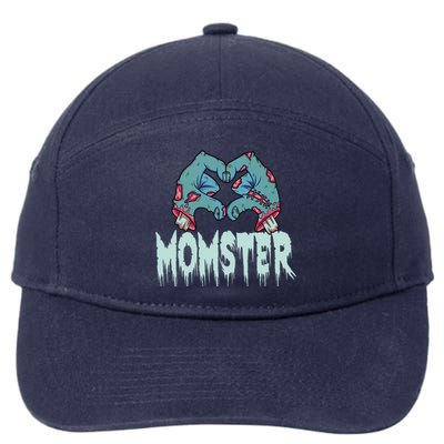 Momster Halloween Momster Family Matching Costume Funny Gift 7-Panel Snapback Hat