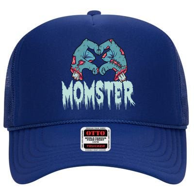 Momster Halloween Momster Family Matching Costume Funny Gift High Crown Mesh Back Trucker Hat