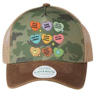 Mental Health Matters Floral Brain Health Awareness Legacy Tie Dye Trucker Hat