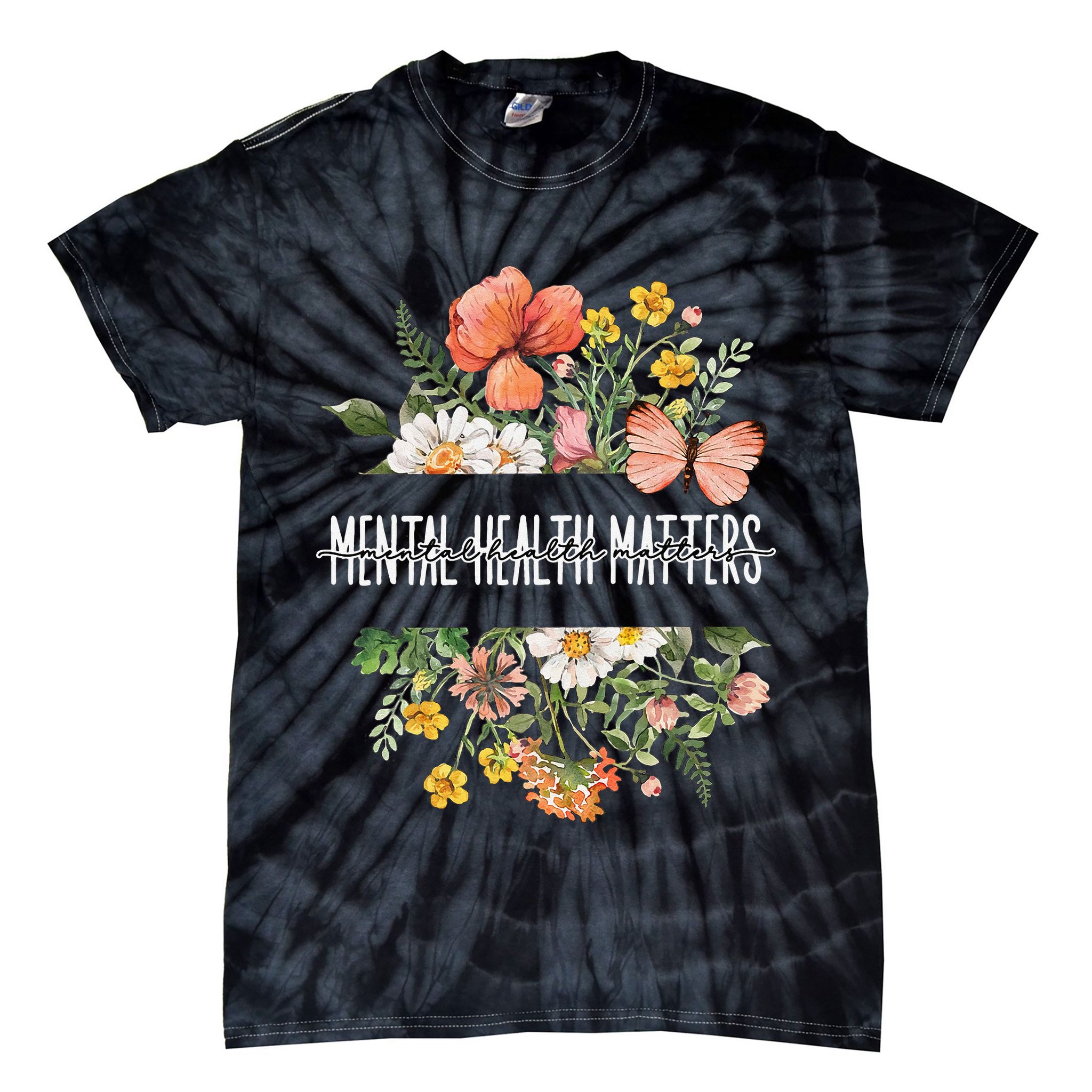 Mental Health Matters Be Kind Mental Awareness Kindness Gift Tie-Dye T-Shirt