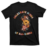 Mental Health Matters Floral Brain Health Awareness T-Shirt