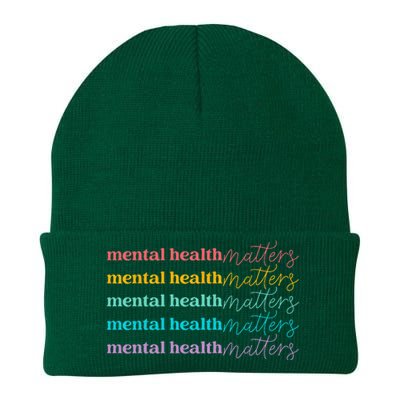 Mental Health Matters Be Kind Self Care Mental Awareness Knit Cap Winter Beanie