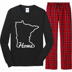 Minnesota Home Mn State Map Native Minnesotan Long Sleeve Pajama Set