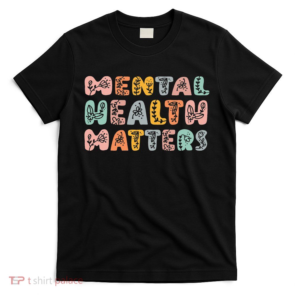 Mental Health Matters Groovy Psychologist Squad Therapy T-Shirt