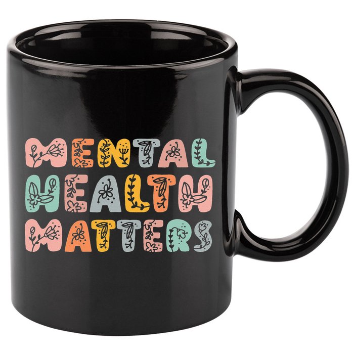 Mental Health Matters Groovy Psychologist Squad Therapy 11oz C Handle Ceramic Mug