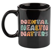 Mental Health Matters Groovy Psychologist Squad Therapy 11oz C Handle Ceramic Mug