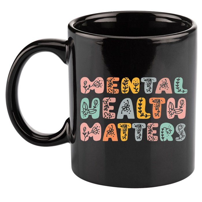 Mental Health Matters Groovy Psychologist Squad Therapy 11oz C Handle Ceramic Mug