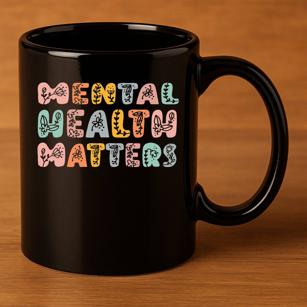 Mental Health Matters Groovy Psychologist Squad Therapy 11oz C Handle Ceramic Mug