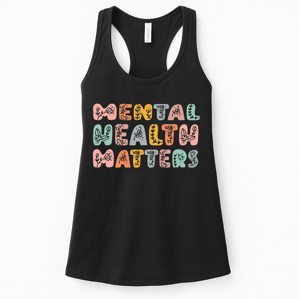 Mental Health Matters Groovy Psychologist Squad Therapy Womens Tank Top