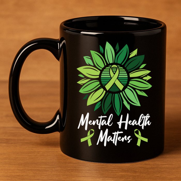 Mental Health Matters Mental Health Awareness 11oz C Handle Ceramic Mug