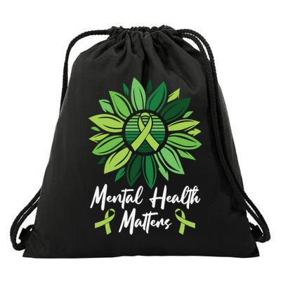Mental Health Matters Mental Health Awareness Drawstring Bag