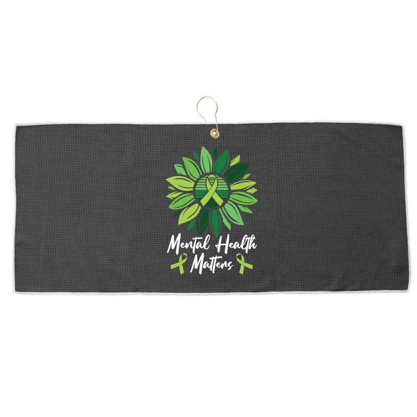 Mental Health Matters Mental Health Awareness Large Microfiber Waffle Golf Towel