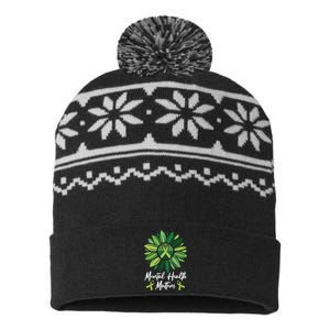 Mental Health Matters Mental Health Awareness USA-Made Snowflake Beanie