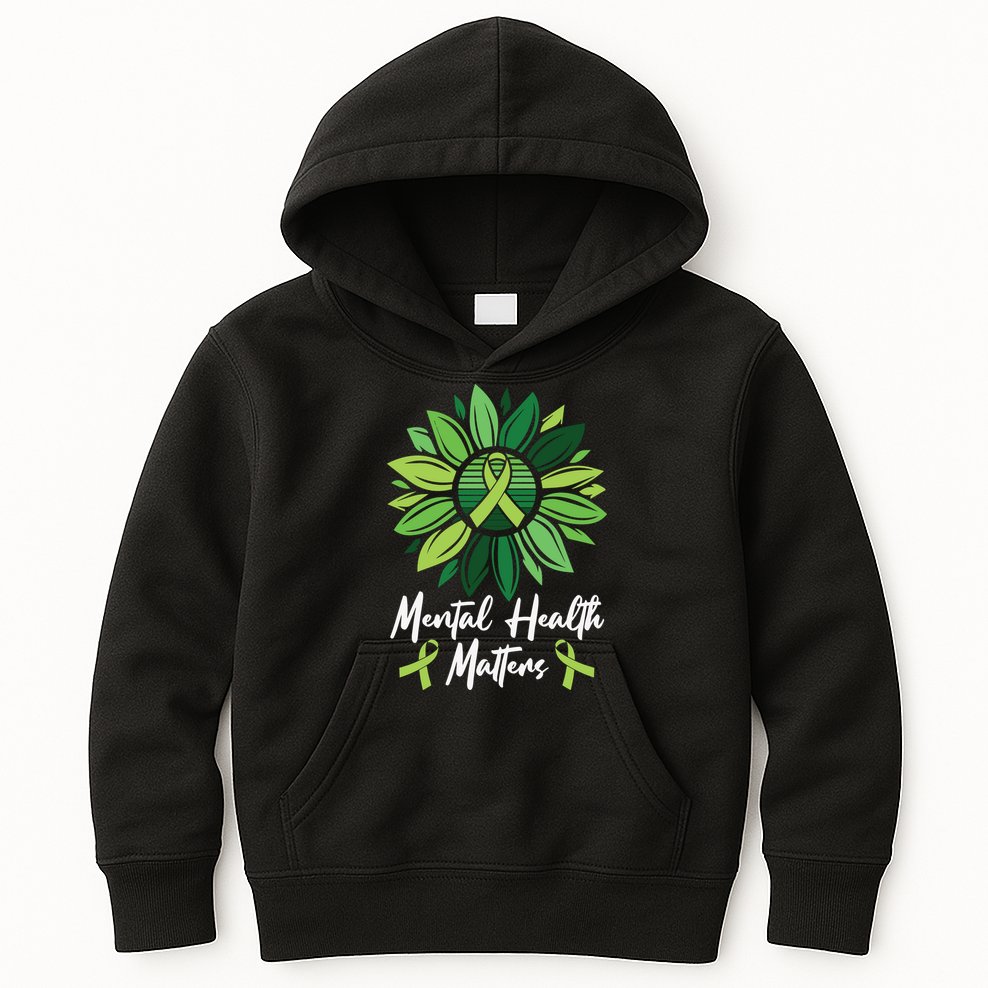 Mental Health Matters Mental Health Awareness Kids Hoodie