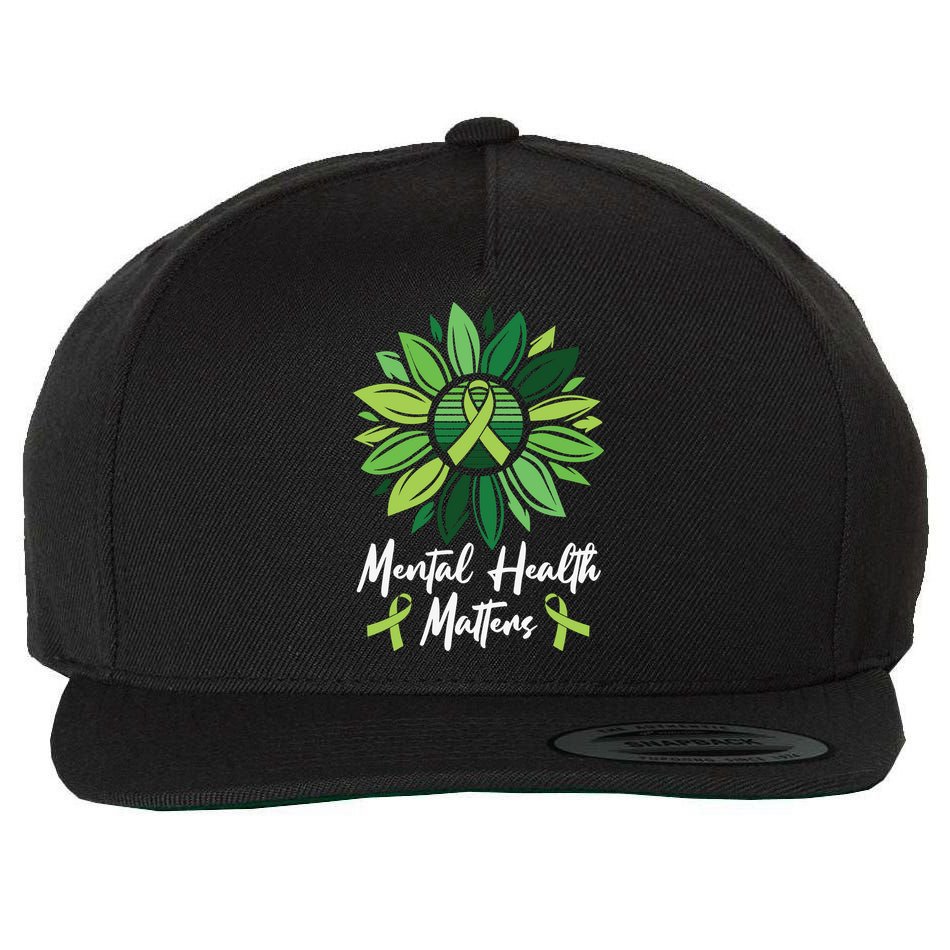 Mental Health Matters Mental Health Awareness Wool Snapback Cap