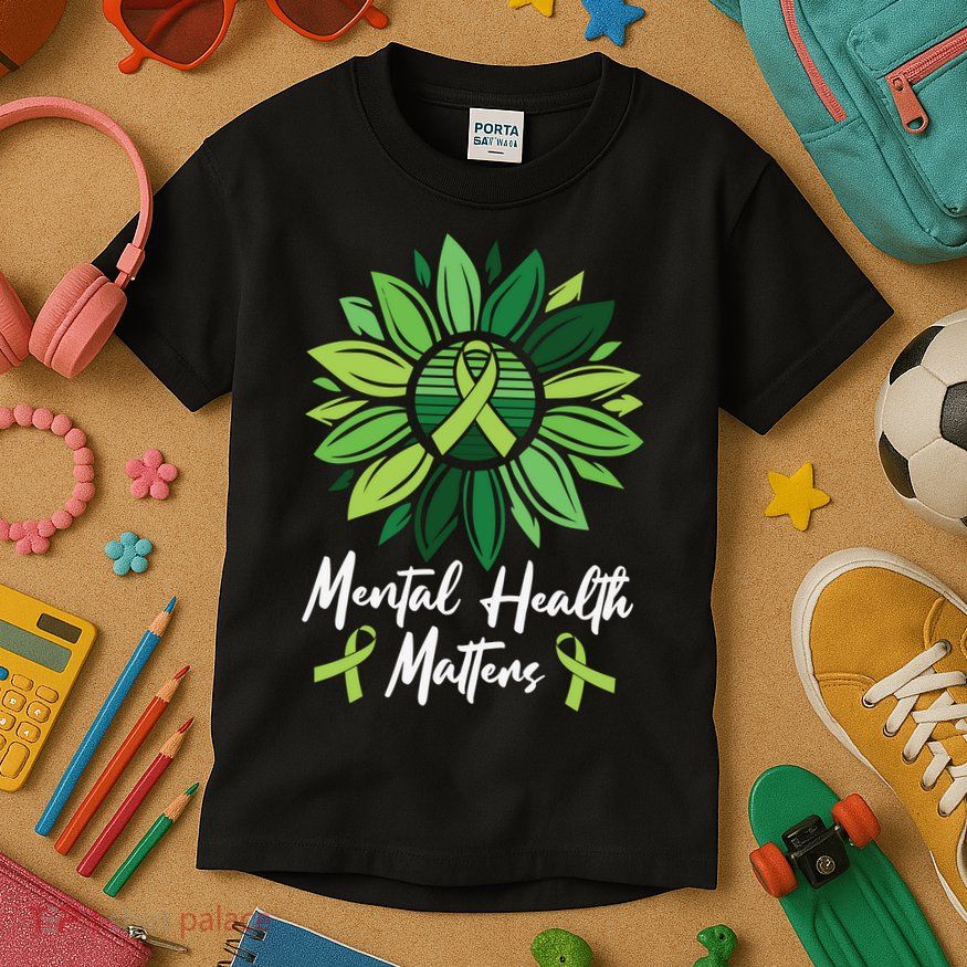 Mental Health Matters Mental Health Awareness Kids T-Shirt
