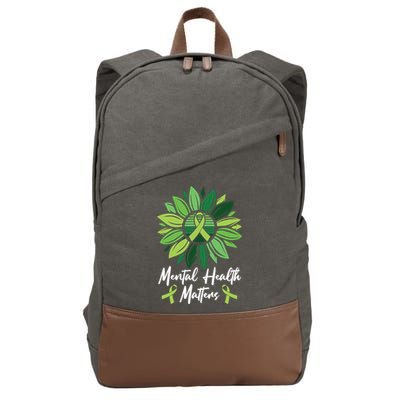 Mental Health Matters Mental Health Awareness Cotton Canvas Backpack