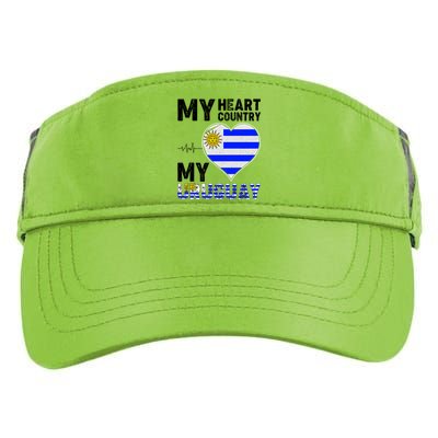 My Heart My Uruguay Adult Drive Performance Visor