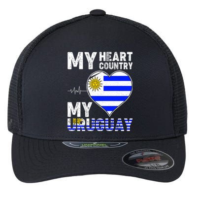 My Heart My Uruguay Flexfit Unipanel Trucker Cap