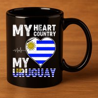 My Heart My Uruguay 11oz C Handle Ceramic Mug