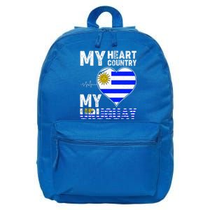 My Heart My Uruguay 16 in Basic Backpack