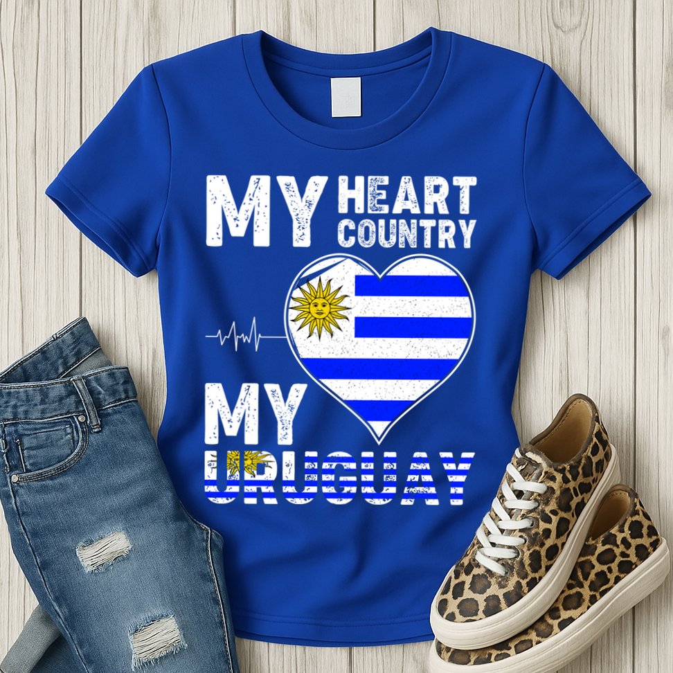 My Heart My Uruguay Womens T-Shirt