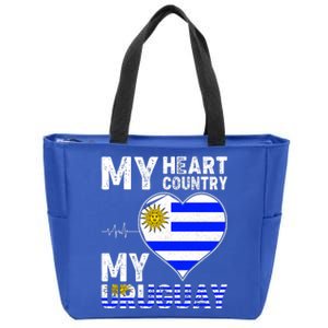 My Heart My Uruguay Zip Tote Bag