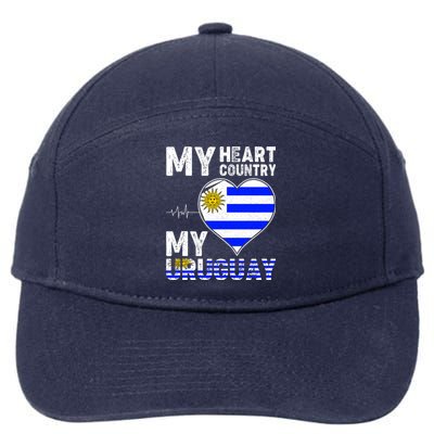 My Heart My Uruguay 7-Panel Snapback Hat