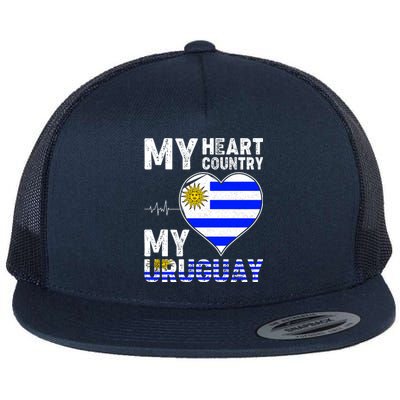 My Heart My Uruguay Flat Bill Trucker Hat