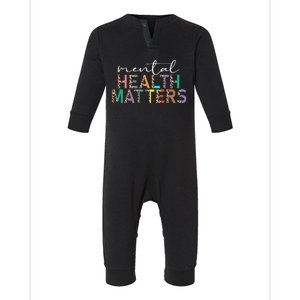 Mental Health Matters Human Brain Illness Awareness Leopard Infant Fleece One Piece