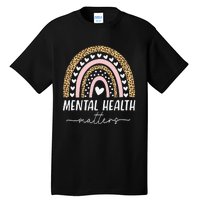 Mental Health Matters Human Brain Illness Awareness Rainbow Tall T-Shirt