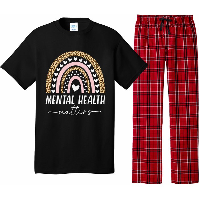 Mental Health Matters Human Brain Illness Awareness Rainbow Pajama Set