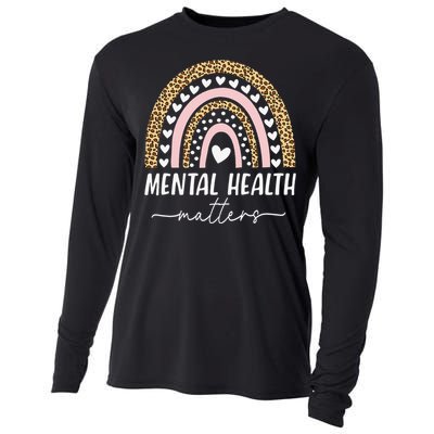 Mental Health Matters Human Brain Illness Awareness Rainbow Cooling Performance Long Sleeve Crew