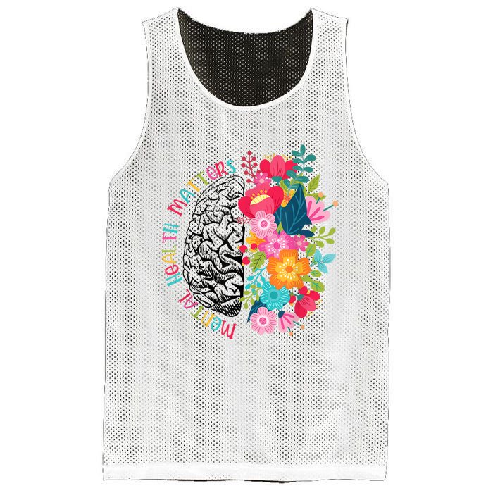 Mental Health Matters Plant Lovers Gardening Mesh Reversible Basketball Jersey Tank