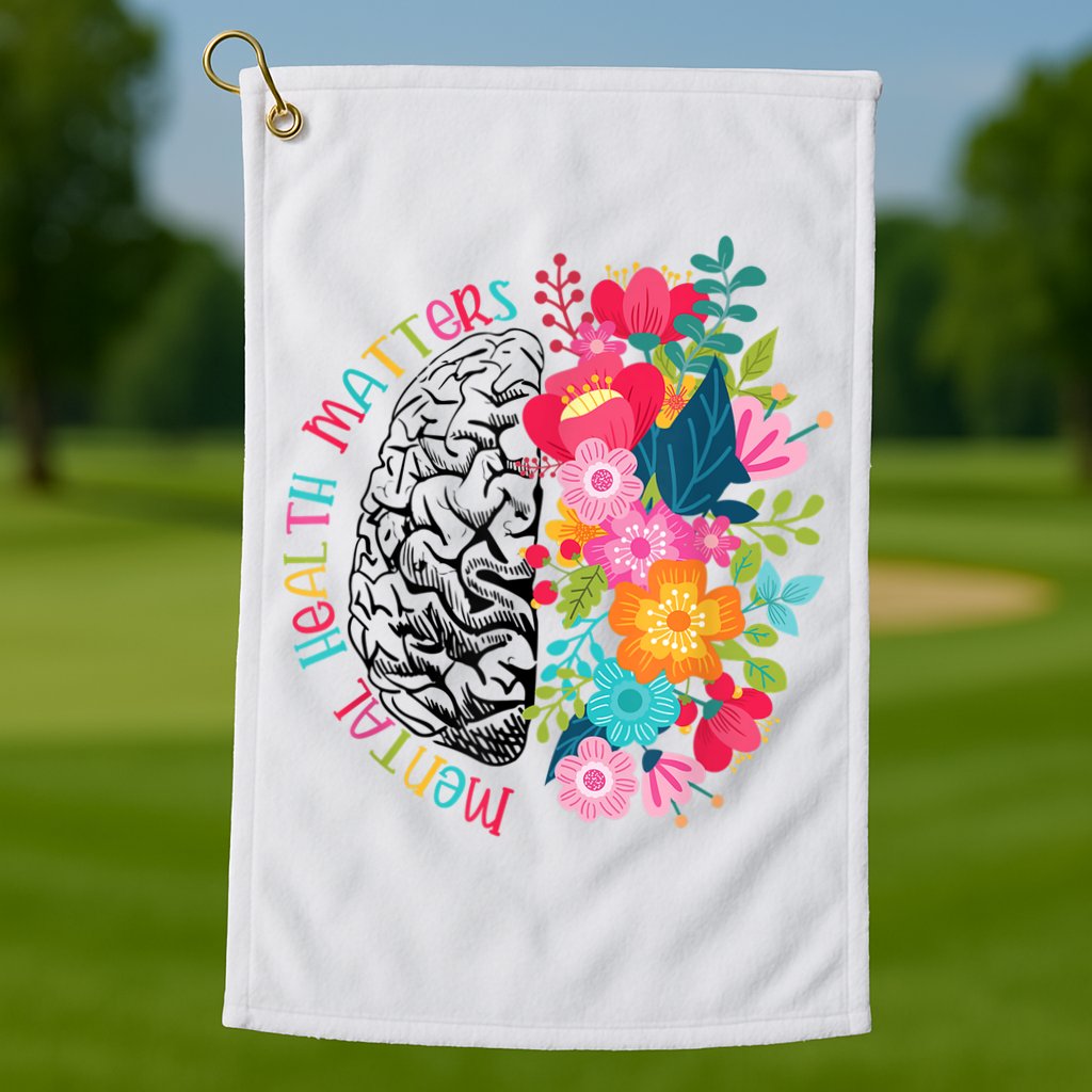 Mental Health Matters Plant Lovers Gardening Golf Towel