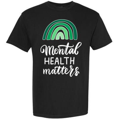 Mental Health Matters Awareness Month Rainbow Garment-Dyed Heavyweight T-Shirt