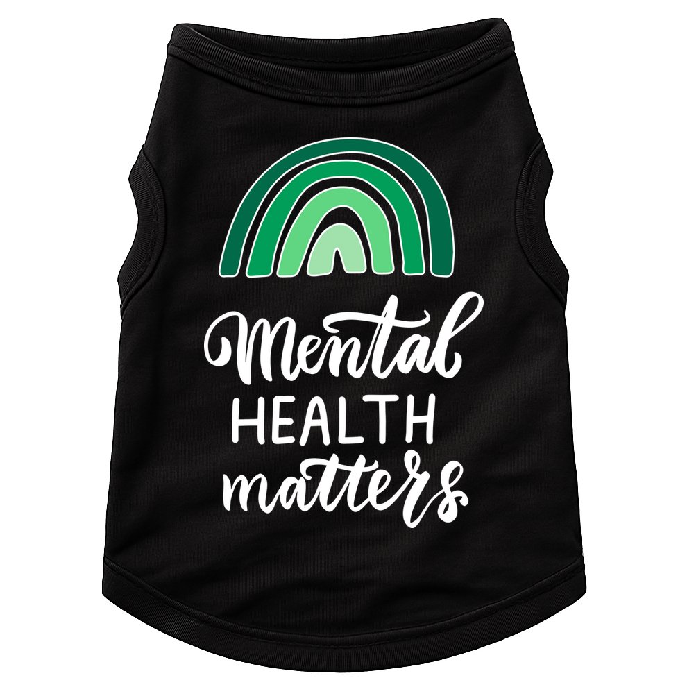 Mental Health Matters Awareness Month Rainbow Doggie Tank